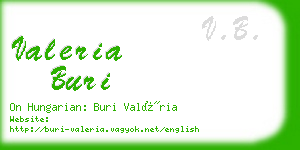 valeria buri business card